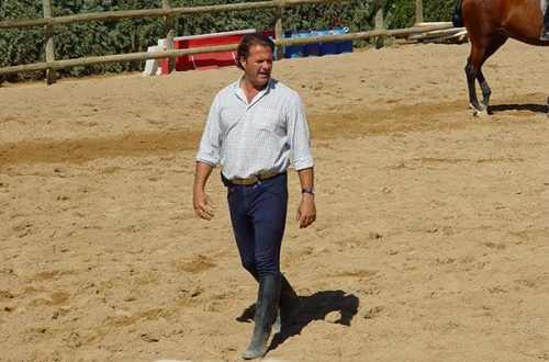 Antonio Andújar, profesor de la Escuela Hípica Riopudio. Espartinas, Sevilla.